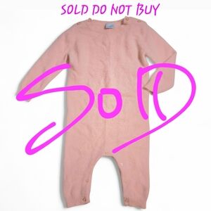 Edgehill Collection Pink Cashmere Baby Girl Jumpsuit 6-9 Mos
